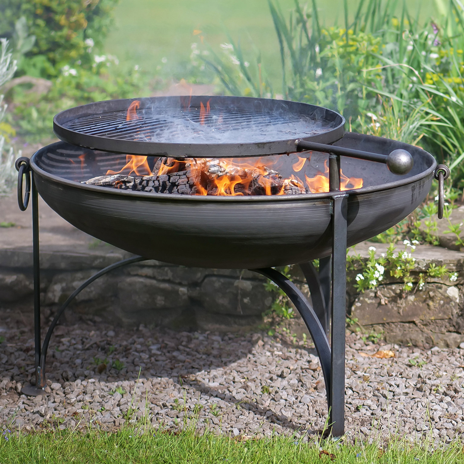 Firepits UK Plain Jane with Swing Arm BBQ Rack - Image 2