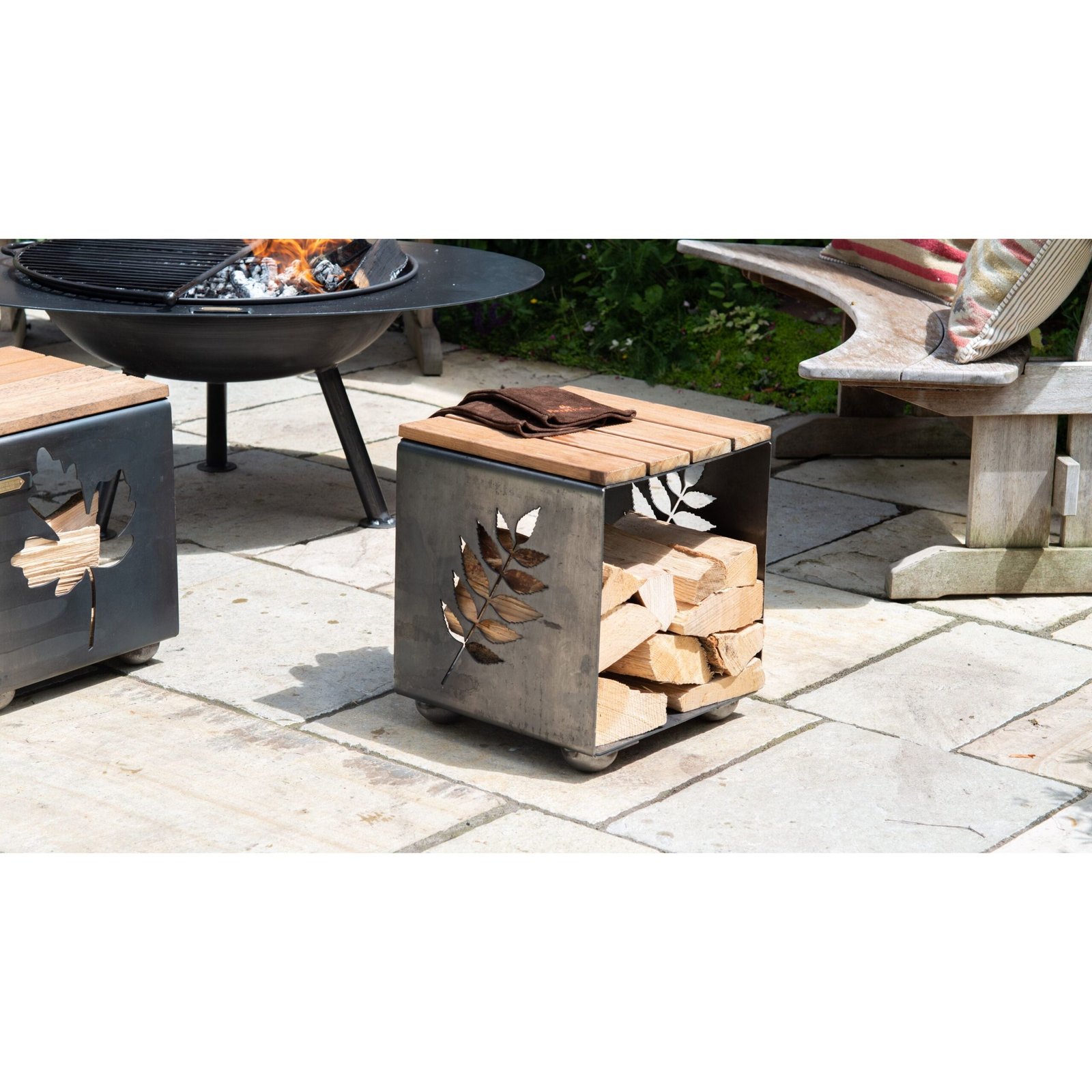 Firepits UK Log Store Seat Ash LGSTSASH - Image 3