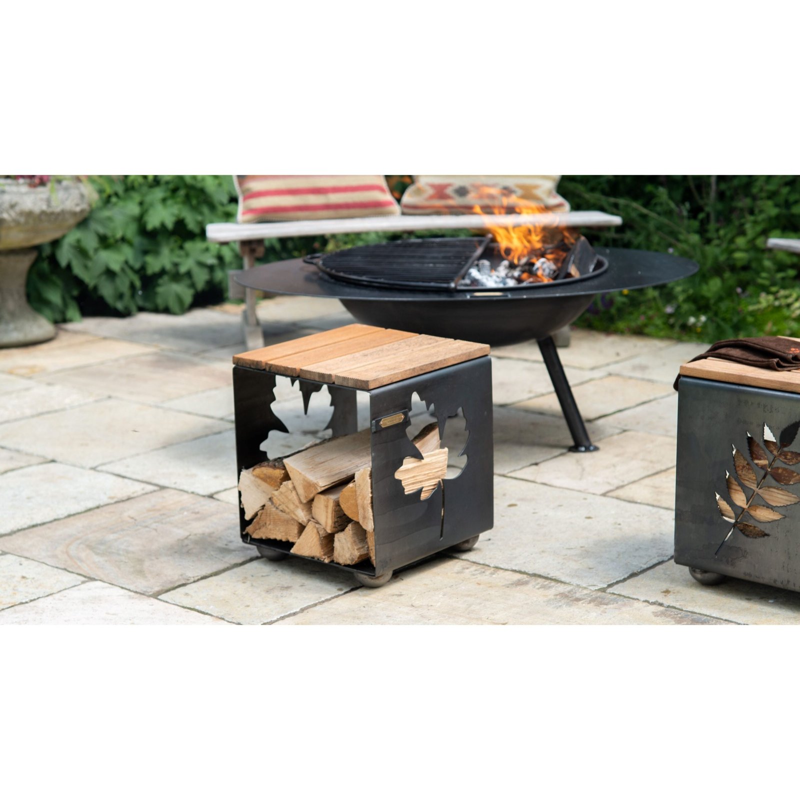Firepits UK Log Store Seat Sycamore LGSTSSYC - Image 2