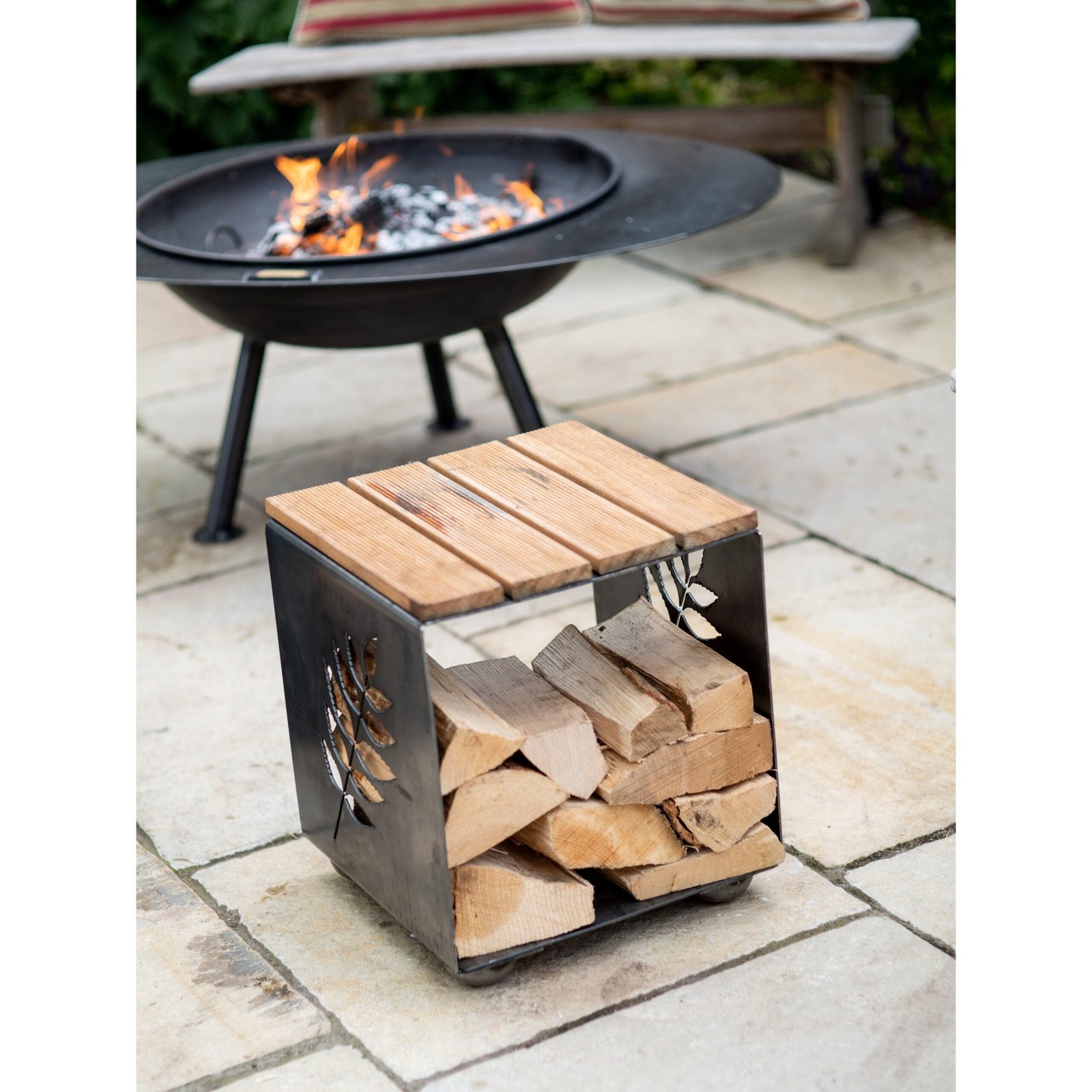 Firepits UK Log Store Seat Ash LGSTSASH - Image 5