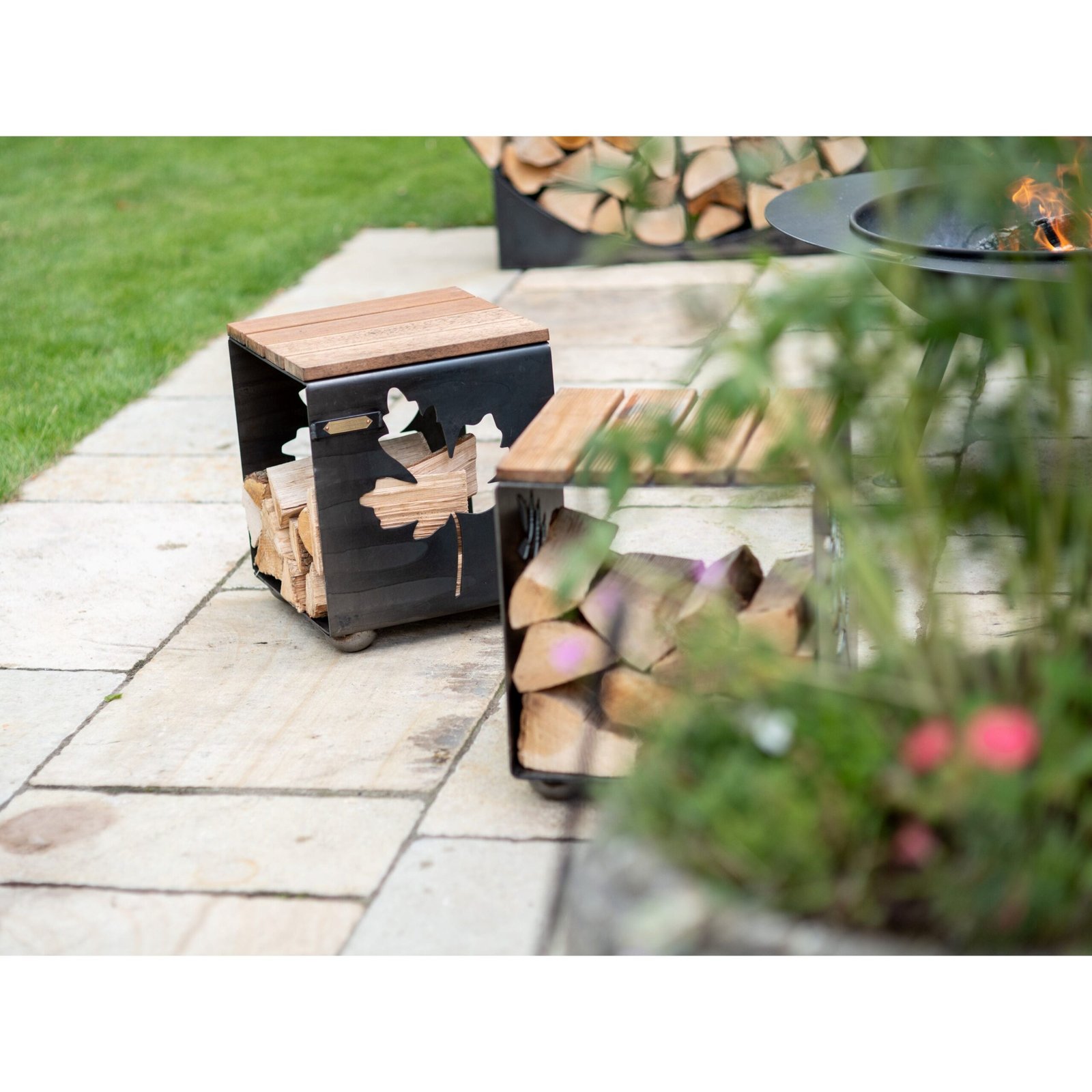 Firepits UK Log Store Seat Sycamore LGSTSSYC - Image 4