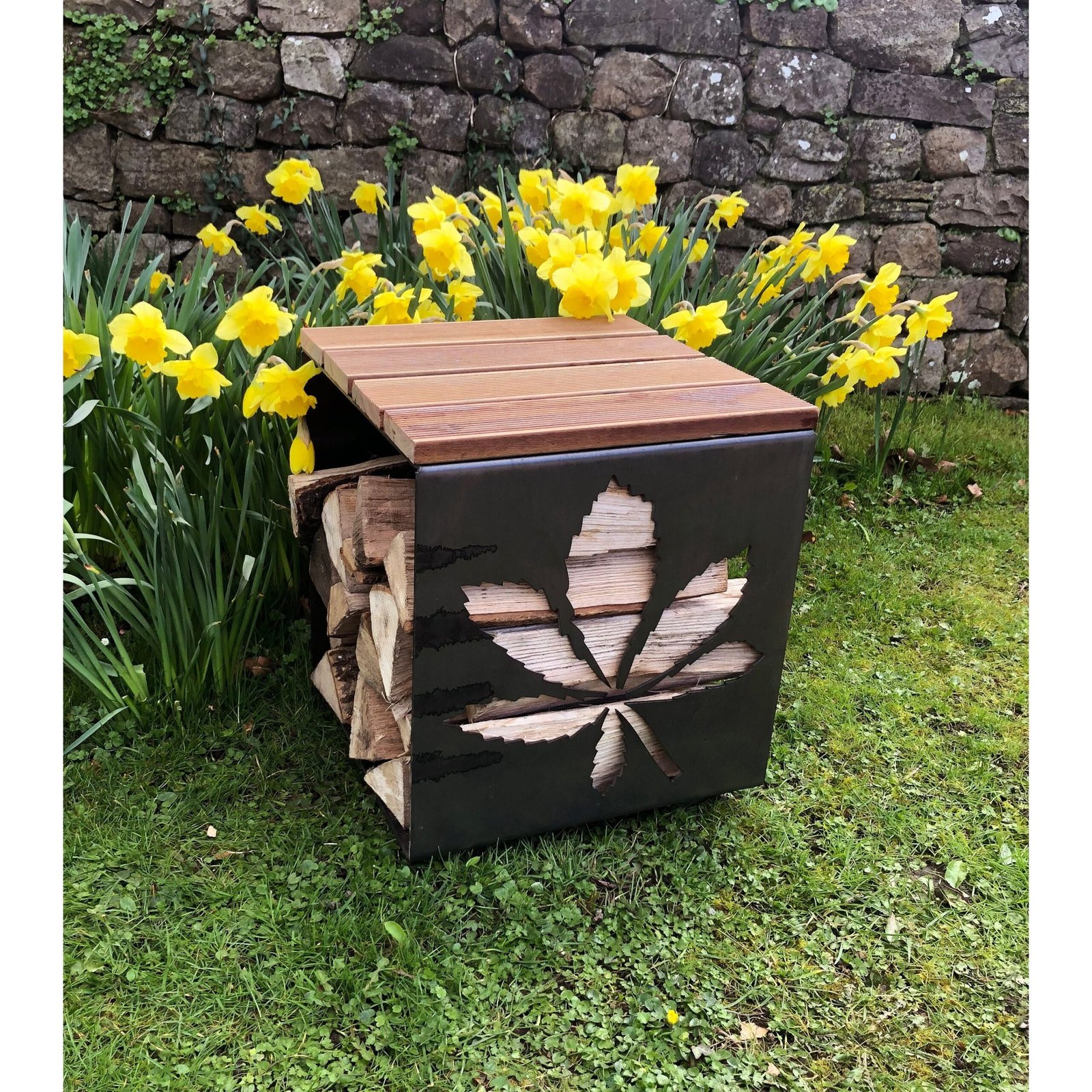 Firepits UK Log Store Seat Horse Chestnut LGSTHCH - Image 2