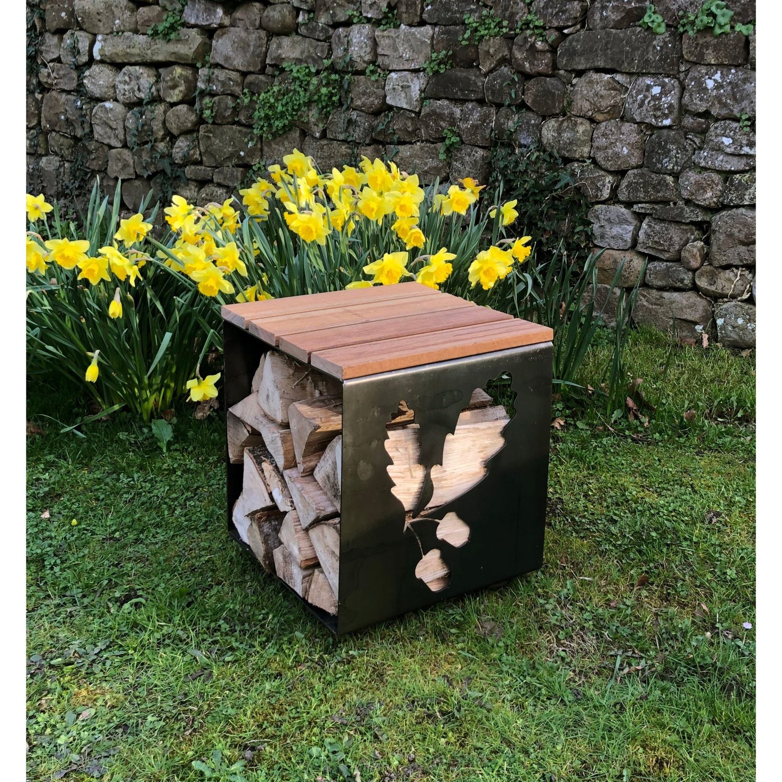 Firepits UK Log Store Seat Oak LGSTSOAK - Image 2