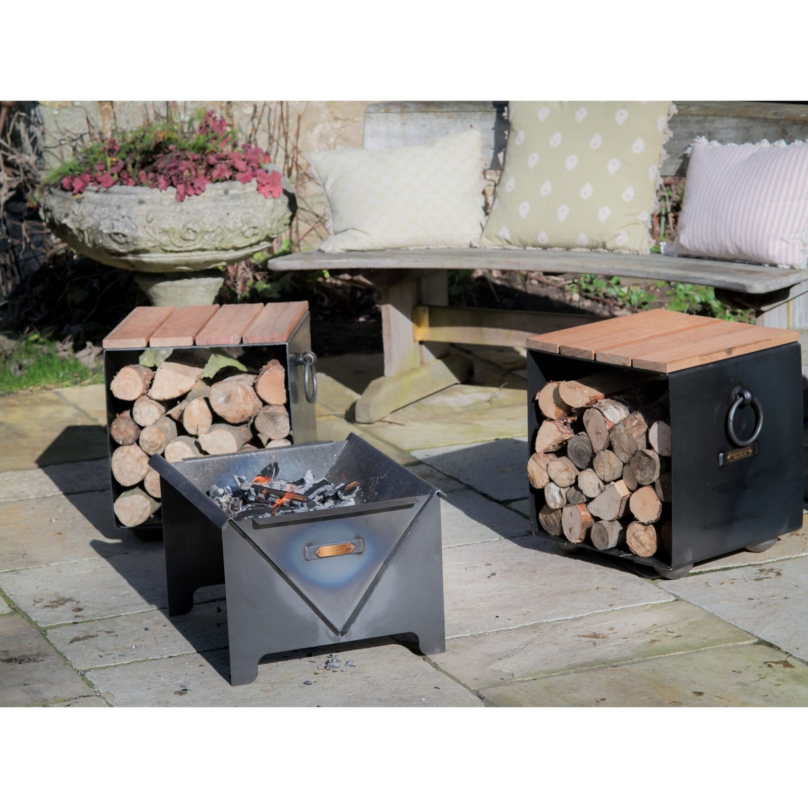 Firepits UK Log Store Seat Plain LGSTS - Image 4